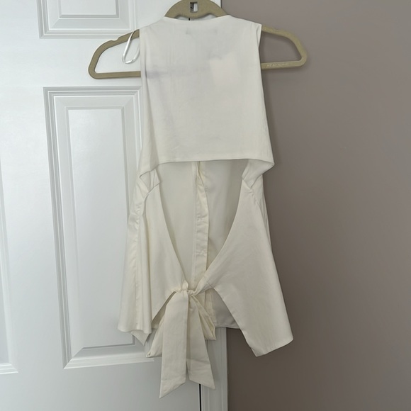 Zara Open Back Linen Blend Halter Tank NWT sz XL - Picture 5 of 5